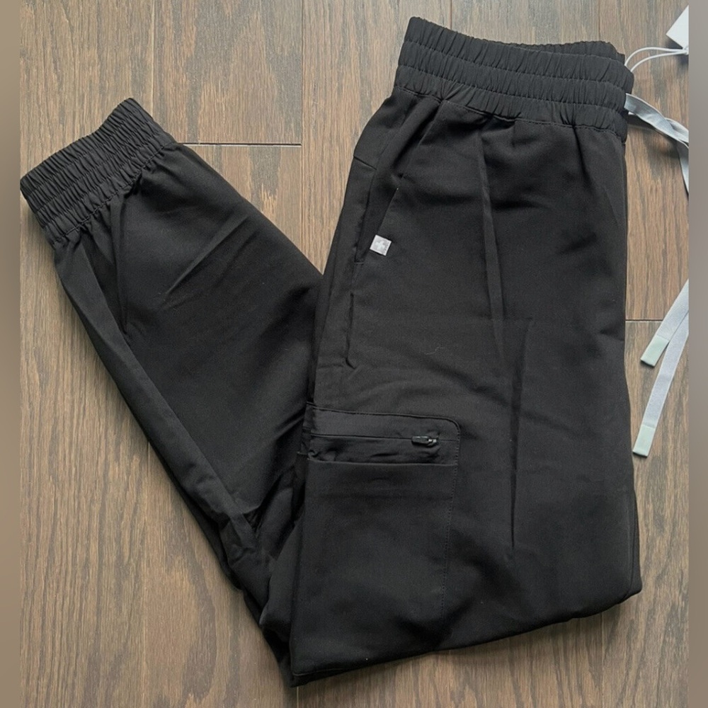 Figs black high waisted atlanta bottoms size XS